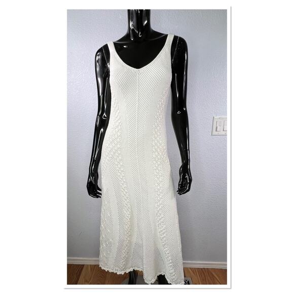 Vince Macramé 100% Cotton Midi Sweater Dress Sz XS NWT - Picture 3 of 11